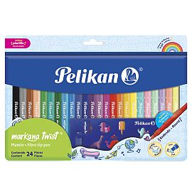 MARCADOR PELIKAN MARKANA TWIST X 24 COLORES