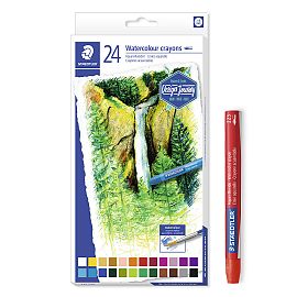 LAPICES DE CERA STAEDTLER KARAT ACUARELABLES X 24 COLORES (22324)