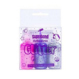 ADHESIVO CON GLITTER SUPRABOND 20 GR X 3 UNDS. SURTIDOS