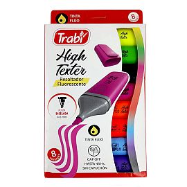 RESALTADOR TRABI HIGH TEXTER FLUO BLISTER X 8 U.