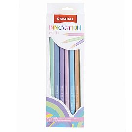 LAPICES DE COLORES SIMBALL INNOVATION PASTEL X 8 LARGOS