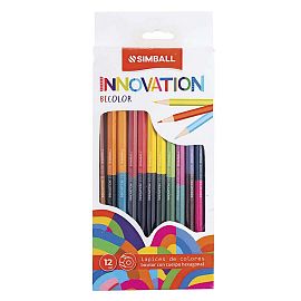 LAPICES DE COLORES SIMBALL INNOVATION BICOLOR X 12 LARGOS