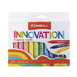 LAPICES DE CERA SIMBALL INNOVATION JUMBO X 12 COLORES