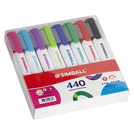 MARCADOR SIMBALL 440 P/PIZARRA X 8 COLORES