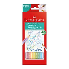 LAPICES DE COLORES FABER CASTELL X 10 LARGOS ACUARELABLES PASTEL