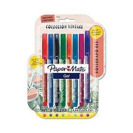 BOLIGRAFO PAPER MATE GEL VINTAGE BLISTER  X 8 COL. SURT.(2152226)