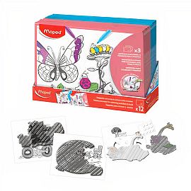 KIT COLOREO MAPED CREATIV HOJAS EFECTO 3D (831226)