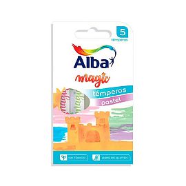 TEMPERA ALBA MAGIC PASTEL ESTUCHE X 5 COLORES, SIN TACC