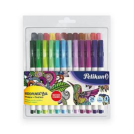 MARCADOR PELIKAN MICROPUNTA PLUS 157 BLISTER X 24 COLORES