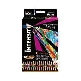 LAPICES DE COLORES BIC INTENSITY X 18 LARGOS BICOLOR (517616)