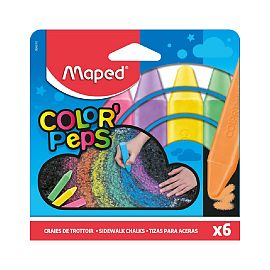 TIZA MAPED COLOR PEPS CUADRADAS X 6 COLORES (936010)