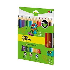 LAPICES DE COLORES PIZZINI X 24 LARGOS (LML2724)