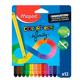 LAPICES DE COLORES MAPED COLOR PEPS INFINITY  X 12 LARGOS (861600)