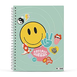 CUADERNO MOOVING 29/7 T. DURA X  96 HJS RAYADO SMILE FEVER