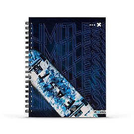 CUADERNO MOOVING 16/21 T. DURA X 80 HJS RAYADO SKATE ON