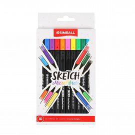 MICROFIBRA SIMBALL SKETCH BLISTER X 10 COLORES SURTIDOS