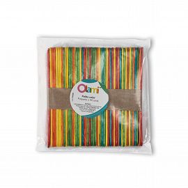 PALITO P/HELADO OLAMI MADERA COLOR X 50 UNIDADES