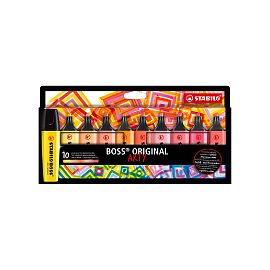 RESALTADOR STABILO BOSS ARTY ESTUCHE X 10 COLORES CALIDOS (5396)