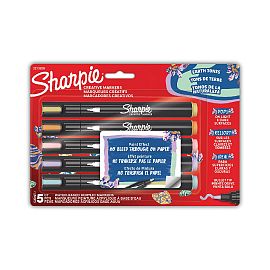 MARCADOR SHARPIE CREATIVE ACRILICO PTA RED. X 5 COLORES TIERRA 2 (2213328)