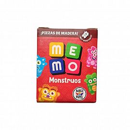 MEMOTEST BARCO DE PAPEL PIEZAS DE MADERA MONSTRUOS