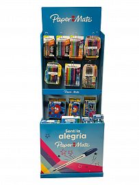 EXHIBIDOR DE PIE PLASTICO CORRUGADO PAPER MATE