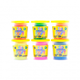 MASA P/MODELAR ACRILEX SOFT DE 150 GRS. V/COLORES