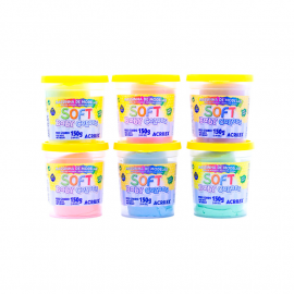 MASA P/MODELAR ACRILEX SOFT BABY COLORS DE 150 GRS. V/COLORES
