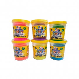 MASA P/MODELAR ACRILEX SOFT GLITTER DE 150 GRS. V/COLORES