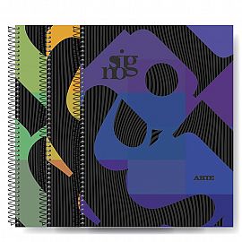 CUADERNO ARTE SIGNO 29/7 X 80 HJS. RAYADO V/COLORES