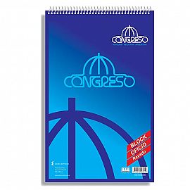 BLOCK C/ESPIRAL CONGRESO OFICIO X 80 HJS. RAYADO