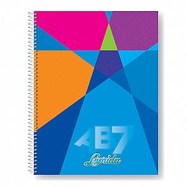 CUADERNO LAPRIDA AB7 21/27 C/ESPIRAL X 60 HJS. RAYADO (627011)