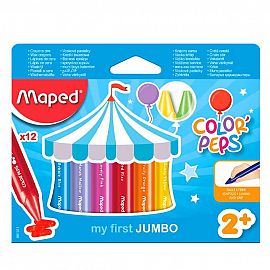 LAPICES DE CERA MAPED MAXI  X  12 COLORES (861311)